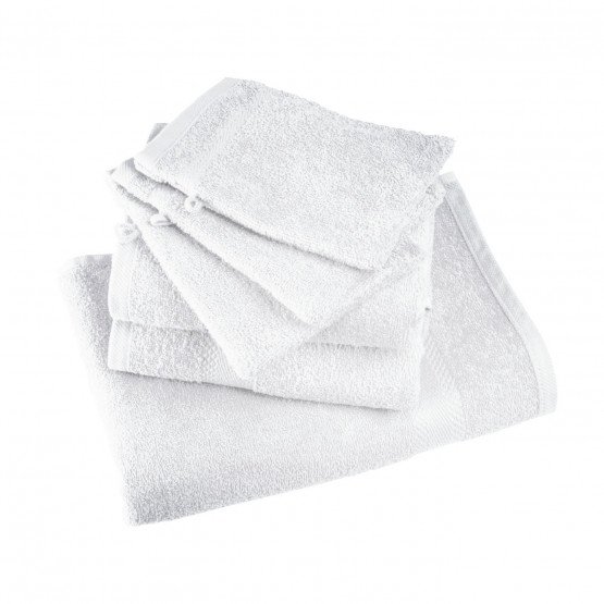 BLANC - Gant de toilette professionnel de travail blanc 100% Coton cuisine restaurant restauration hôtel