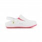 BLANC/FUCHSIA - Sabot professionnel de travail blanc EN ISO 20347 femme infirmier auxiliaire de vie médical aide a domicile
