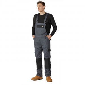 GRIS/NOIR - Salopette professionnelle de travail homme manutention artisan transport chantier