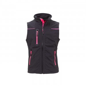 GRIS/ROSE - Softshell professionnelle de travail femme manutention artisan logistique chantier