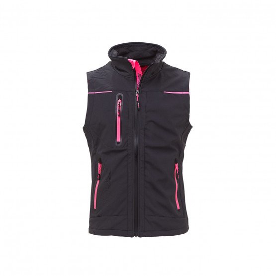 GRIS/ROSE - Softshell professionnelle de travail femme manutention chantier logistique artisan