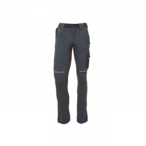 GRIS/ROSE - Pantalon de travail professionnel femme manutention chantier transport artisan