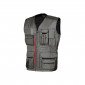 GRIS - Gilet professionnel de travail sans manches homme transport artisan logistique chantier