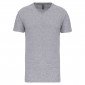 GRIS - Tee-shirt professionnel de travail à manches courtes BIO 100% coton homme aide a domicile médical auxiliaire de vie infir