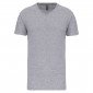 GRIS - Tee-shirt professionnel de travail à manches courtes BIO 100% coton homme aide a domicile infirmier auxiliaire de vie méd