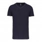 MARINE - Tee-shirt professionnel de travail à manches courtes BIO 100% coton homme aide a domicile médical auxiliaire de vie inf
