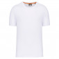 BLANC - Tee-shirt professionnel de travail à manches courtes BIO mixte aide a domicile infirmier auxiliaire de vie médical