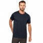 MARINE - Tee-shirt professionnel de travail à manches courtes BIO mixte infirmier aide a domicile médical auxiliaire de vie