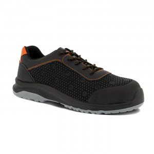 NOIR - Chaussure de sécurité S1PS professionnelle de travail noire EN ISO 20345 S1PS mixte manutention chantier transport artisa