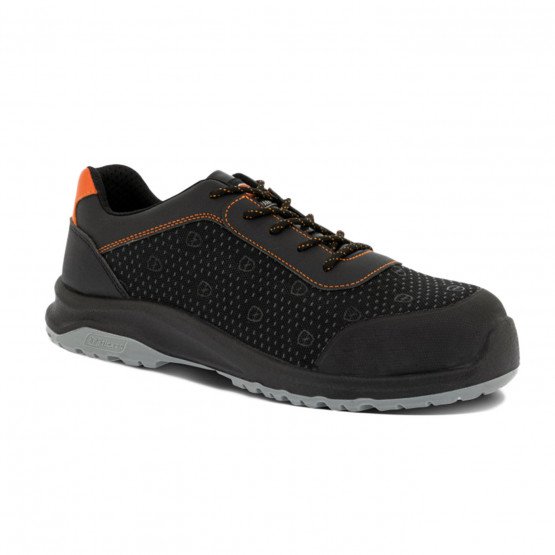 NOIR - Chaussure de sécurité S1PS professionnelle de travail noire EN ISO 20345 S1PS mixte manutention artisan logistique chant