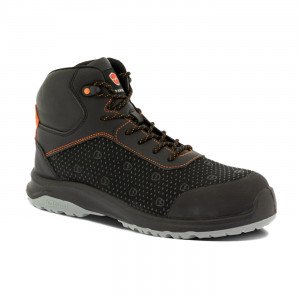NOIR - Chaussure de sécurité S1PS professionnelle de travail noire EN ISO 20345 S1PS mixte manutention chantier transport artisa