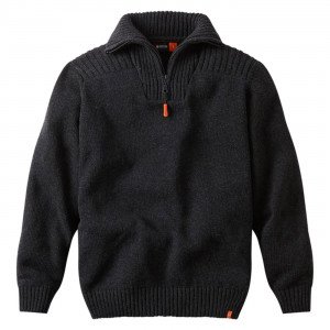 NOIR - Pull camionneur professionnel de travail homme boulanger patissier boucher traiteur