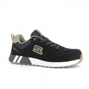 NOIR - Chaussure de sécurité S1P professionnelle de travail noire ISO EN 20345 S1P femme chantier auxiliaire de vie artisan aide