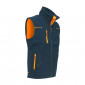 MARINE/ORANGE - Veste de travail professionnelle sans manches mixte manutention chantier transport artisan