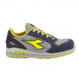 BLEU/GRIS - Chaussure de sécurité S1P professionnelle de travail noire EN ISO 20345 S1PS mixte transport chantier logistique ar