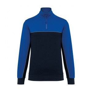 MARINE/BLEU - Sweat professionnel de travail BIO mixte transport chantier logistique artisan