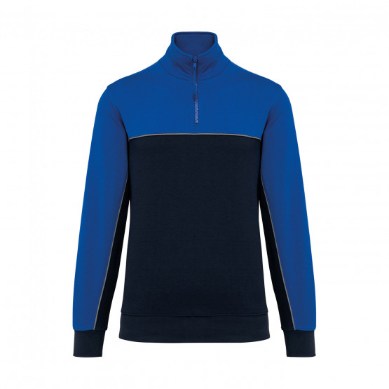 MARINE/BLEU - Sweat professionnel de travail BIO mixte chantier transport artisan logistique