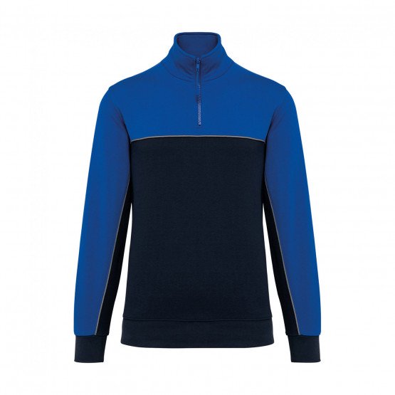 MARINE/BLEU - Sweat professionnel de travail BIO mixte transport chantier logistique artisan