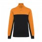 NOIR/ORANGE - Sweat professionnel de travail BIO mixte transport chantier logistique artisan