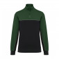 NOIR/VERT - Sweat professionnel de travail BIO mixte transport chantier logistique artisan