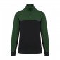 NOIR/VERT - Sweat professionnel de travail BIO mixte manutention artisan logistique chantier