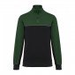 NOIR/VERT - Sweat professionnel de travail BIO mixte transport chantier logistique artisan