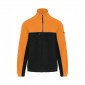 NOIR/ORANGE - Veste polaire professionnelle de travail à manches longues mixte logistique artisan manutention chantier