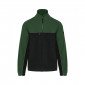 NOIR/VERT - Veste polaire professionnelle de travail à manches longues mixte transport chantier logistique artisan