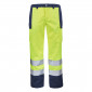 JAUNE/MARINE - Pantalon haute visibilité professionnel de travail homme chantier transport artisan logistique
