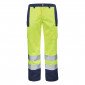 JAUNE/MARINE - Pantalon haute visibilité professionnel de travail homme logistique chantier transport artisan