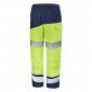 JAUNE/MARINE - Pantalon haute visibilité professionnel de travail homme transport chantier logistique artisan