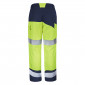 JAUNE/MARINE - Pantalon haute visibilité professionnel de travail homme logistique chantier transport artisan