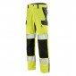 JAUNE/GRIS - Pantalon haute visibilité professionnel de travail homme transport chantier logistique artisan