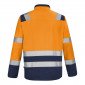 ORANGE/MARINE - Blouson professionnel de travail homme manutention artisan logistique chantier