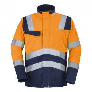 ORANGE/MARINE - Blouson professionnel de travail homme transport artisan logistique chantier