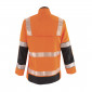 ORANGE/GRIS - Blouson professionnel de travail Tissu léger et robuste éco-circulaire; Ripstop 70% polyester recyclé 30% coton bi