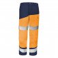 ORANGE/MARINE - Pantalon haute visibilité professionnel de travail homme manutention chantier logistique artisan
