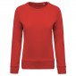 ROUGE - Sweat shirt éco responsable professionnel de travail 80% coton biologique / 20% polyester certifié OCS Blended - Organic