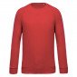 ROUGE - Sweat shirt Bio professionnel de travail 80% coton biologique / 20% polyester certifié OCS Blended - Organic Content Sta