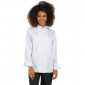 BLANC - Veste de cuisine manches longues professionnelle de travail à manches longues mixte restaurant serveur restauration cui