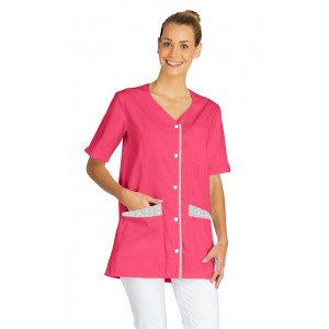 FUCHSIA/MANDALA - Tunique professionnelle de travail à manches courtes femme - PROMO aide a domicile infirmier auxiliaire de vi