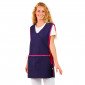 MARINE/FUCHSIA - Chasuble tablier blouse professionnel femme menage auxiliaire de vie entretien aide a domicile