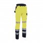 JAUNE - Pantalon haute visibilité professionnel de travail homme logistique artisan manutention chantier