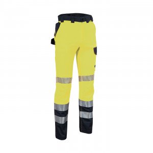ORANGE - Pantalon haute visibilité professionnel de travail homme logistique artisan manutention chantier
