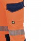 ORANGE - Pantalon haute visibilité professionnel de travail homme logistique artisan manutention chantier