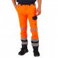 ORANGE - Pantalon haute visibilité professionnel de travail homme logistique artisan manutention chantier