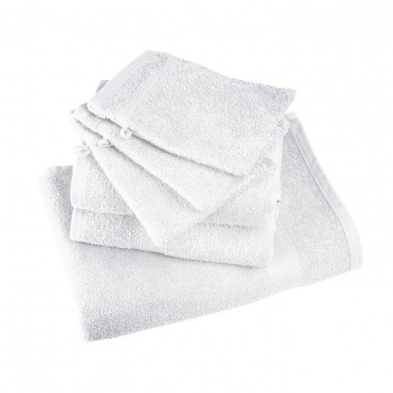 BLANC - Drap de bain professionnel hébergement foyer blanc 100% Coton coiffeur infirmier esthéticienne médical
