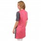 FUCHSIA/ARDOISE - Blouse professionnelle de travail à manches courtes femme auxiliaire de vie médical aide a domicile infirmier