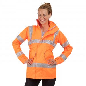 ORANGE - Veste haute visibilité Femme professionnelle de travail femme artisan transport chantier manutention