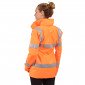 ORANGE - Veste haute visibilité Femme professionnelle de travail femme manutention artisan logistique chantier